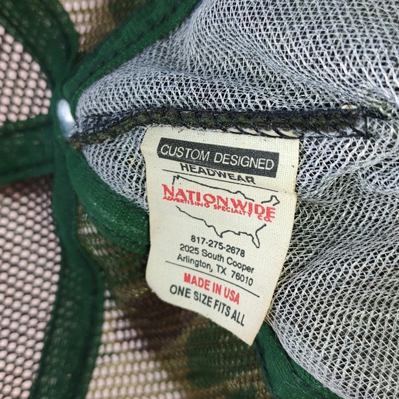 Vintage Wolters Liquors Vadnais Heights, Mn. Camouflage Snapback Hat Cap OSFM - Picture 8 of 9